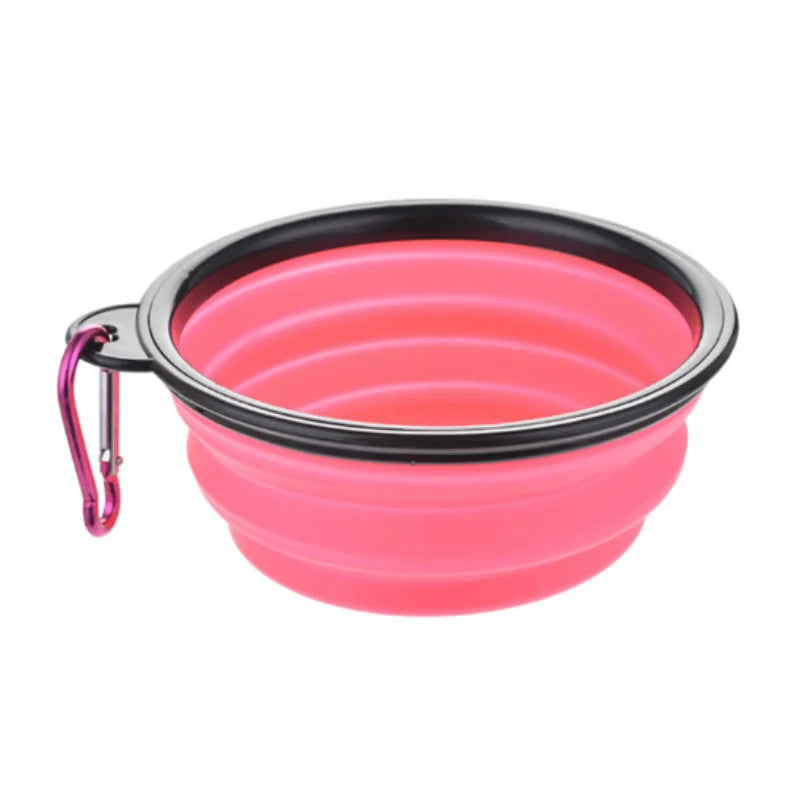 Durable TPR Pet Food Bowl Collapsible Travel Water Bowl