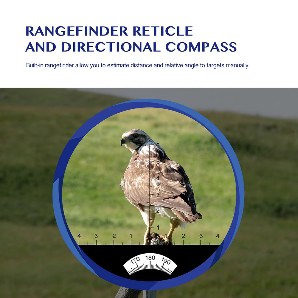 10x50 Binoculars With Rangefinder And Compass Waterproof Design