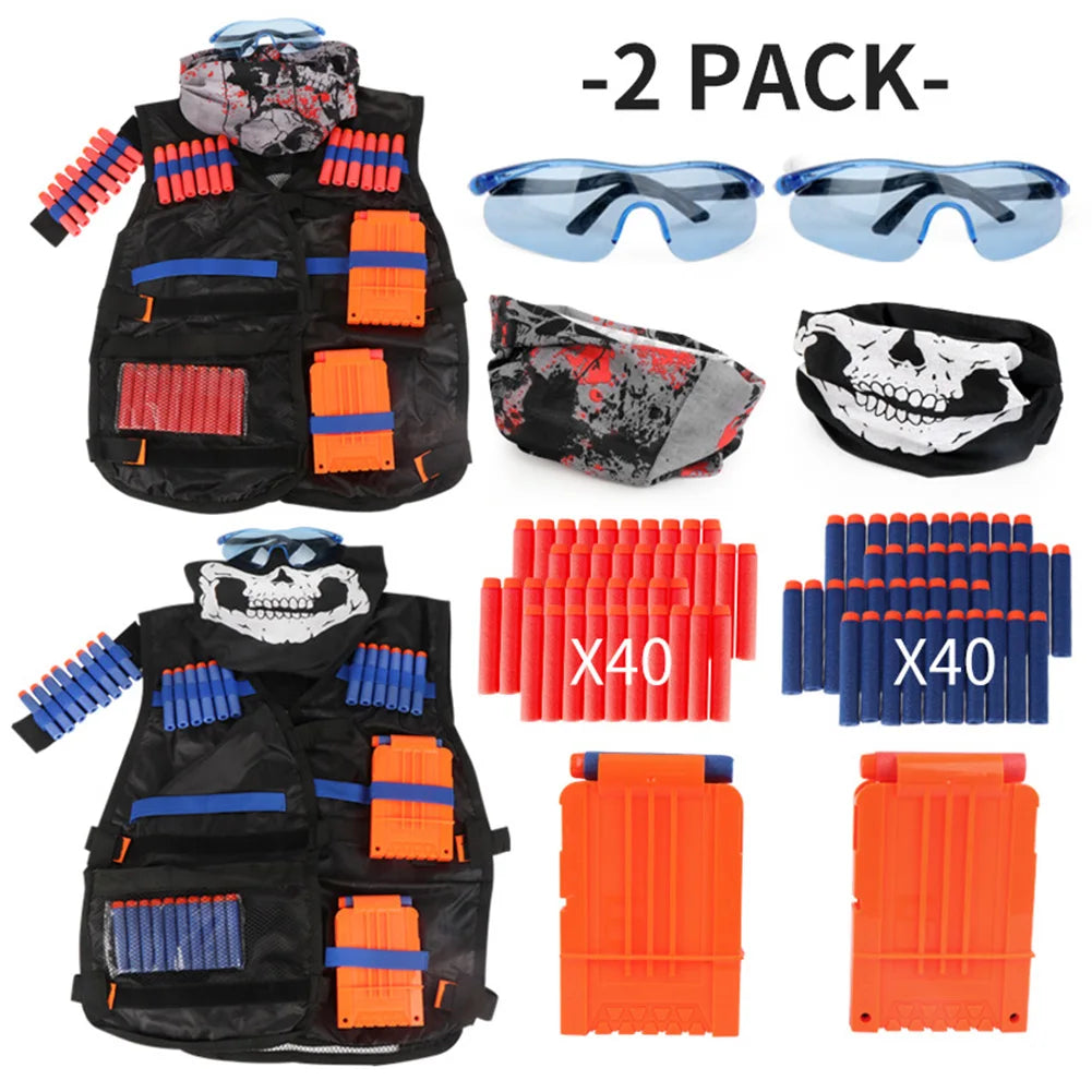 NONECN Kids Vest Kit for Nerf Undershirt Holder Magazine Organizer