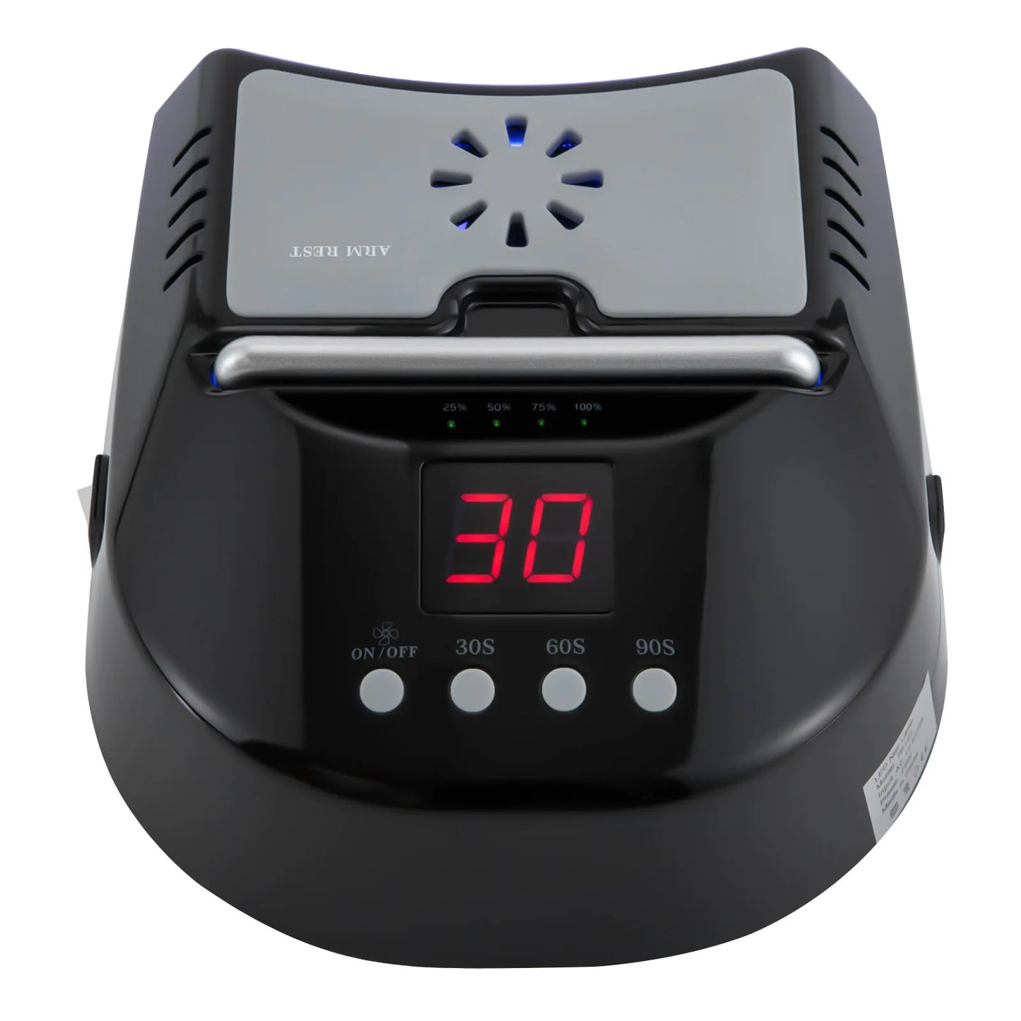 Nail Dryer Professional Rechargeable 72W 24-Bead UV/LED Gel Nail Lamp with Fan Removable Bottom 3 Timer Smart Sensor