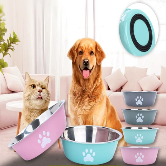 Large Capacity Stainless Steel Anti Knock Dog Bowls