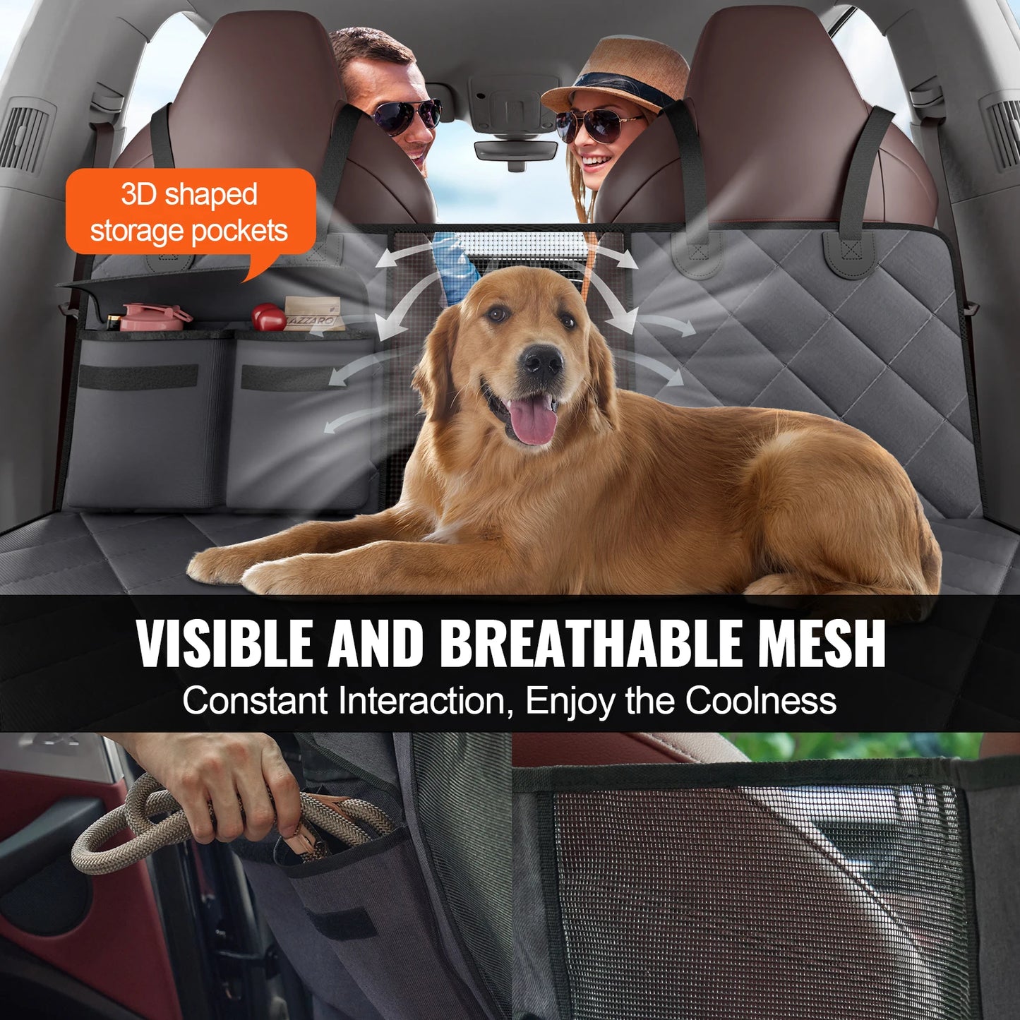 SucceBuy Back Seat Extender Dog Hammock Waterproof For Car
