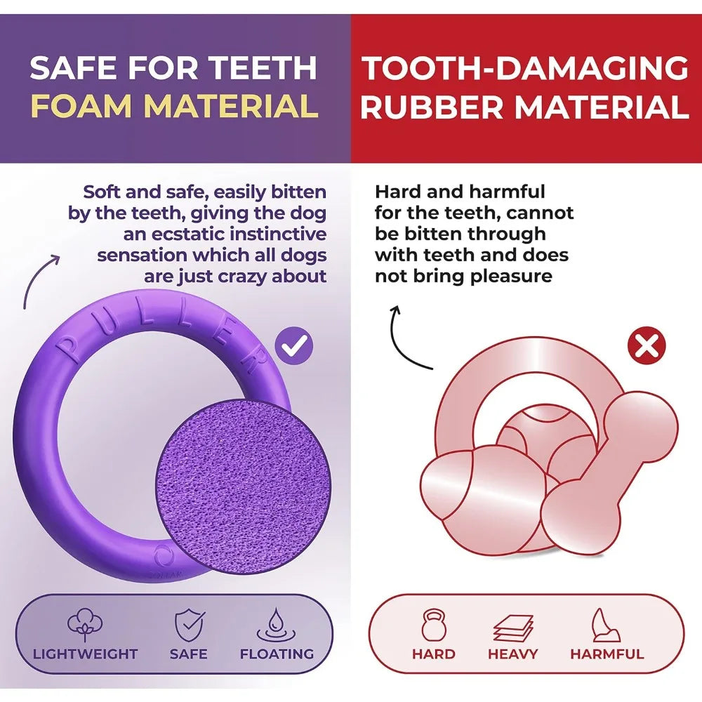 Outdoor Dog Ring Toy For Fetch Tug Of War Frisbees