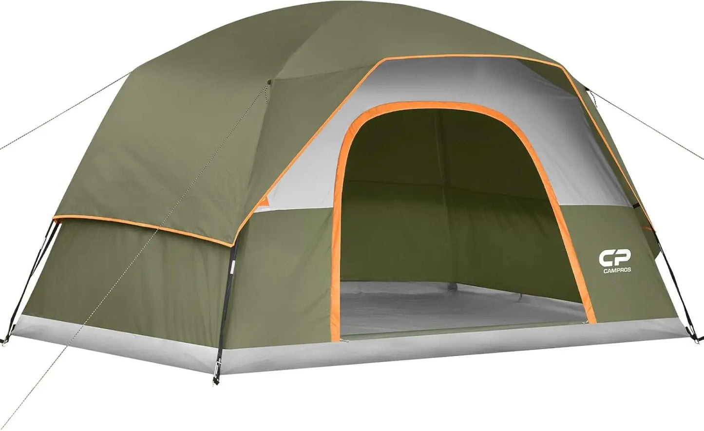6 Person Waterproof Windproof Double Layer Family Camping Tent, Easy Setup Dome with Large Mesh Windows for Outdoor Hiking