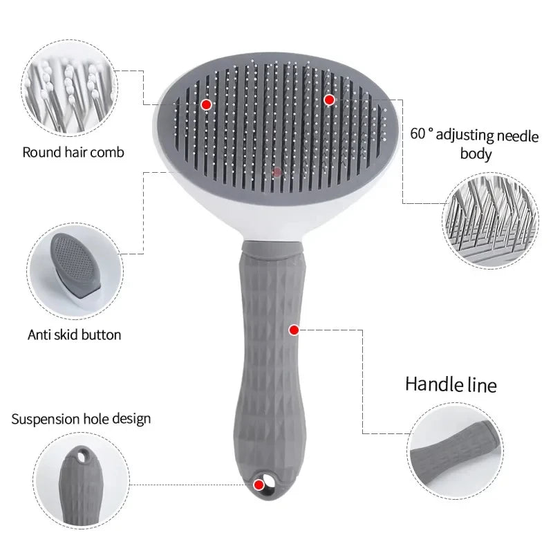 Cat Hair Brush And Dog Comb Stainless Steel Grooming Tool