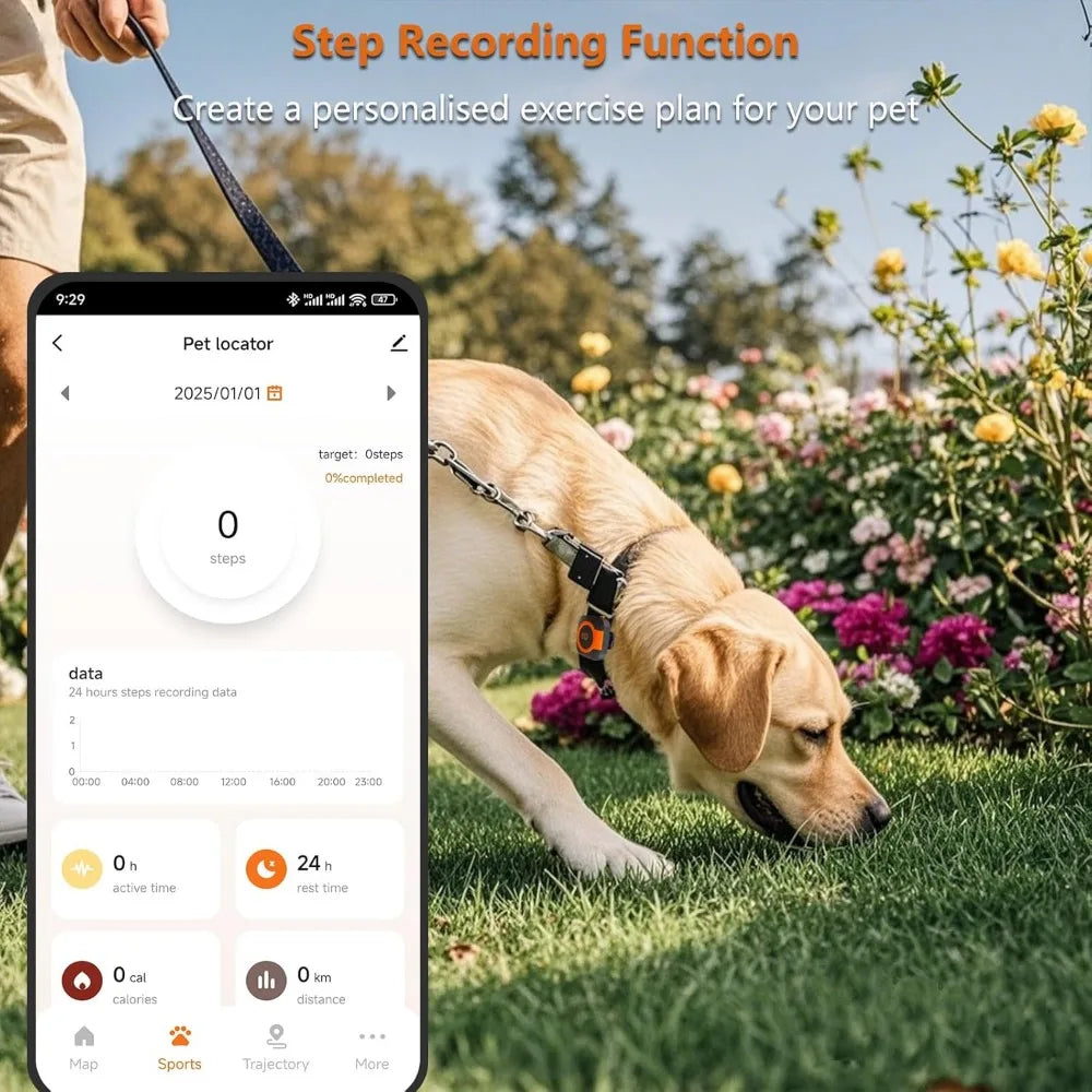Dog GPS Tracker With Health Monitoring And Collar Compatibility