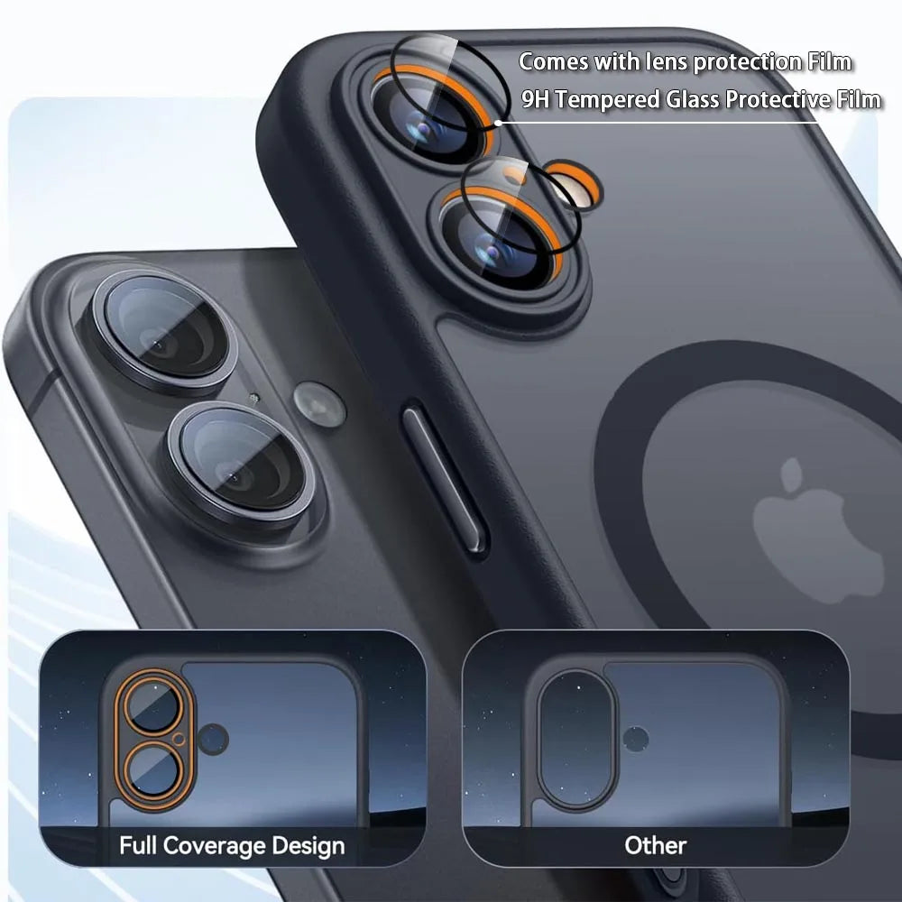 MagneticLuxuryArmorCase For IPhone 17ProMax MagSafe Compatibility UltraDurable Shockproof Defense Cover