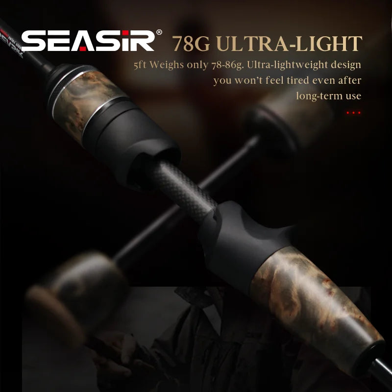 SeaSir Stream Spinning Baitcasting Fishing Rod Ultralight AdvancedCarbon Fiber Composite