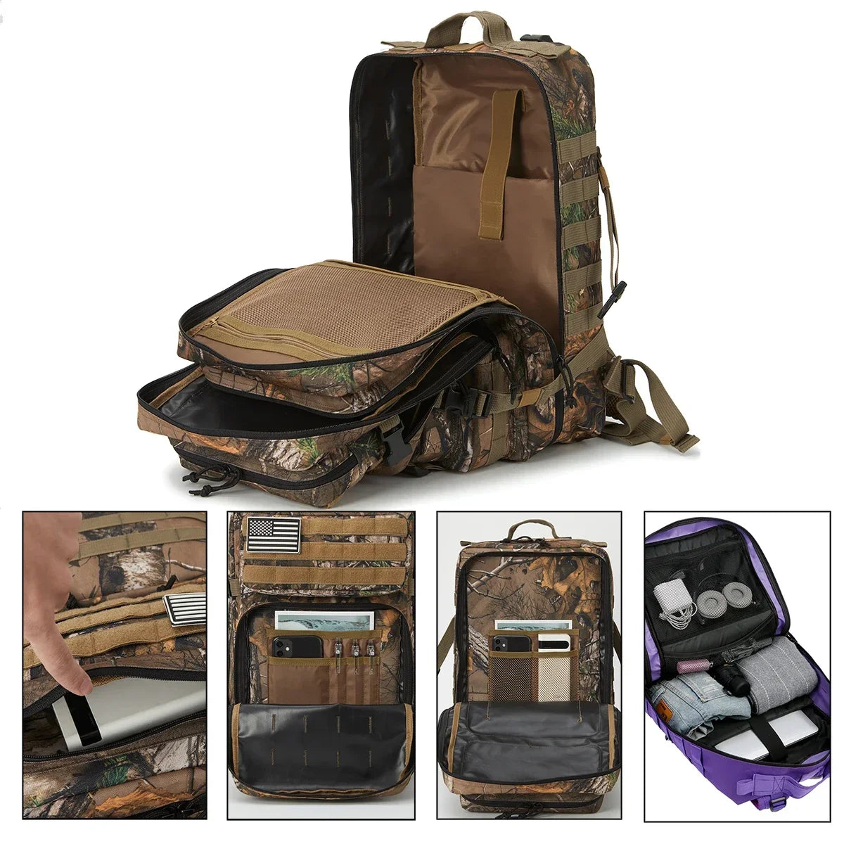 ReFire Gear Hunting Tactical Backpack Large Capacity For Hiking Trekking Camping Day Trips