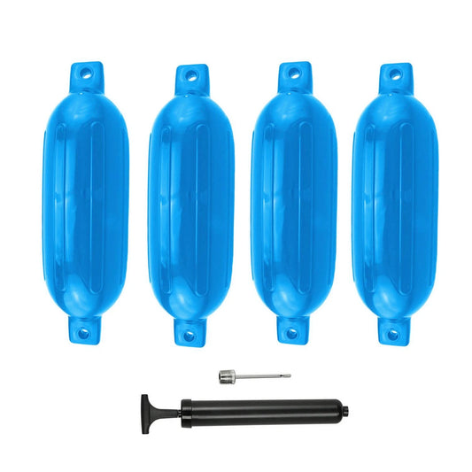 BYSSSEA All-Weather-Performance Ultra-Durable Ribbed Boat Fenders 4 Pack Dock Bumpers