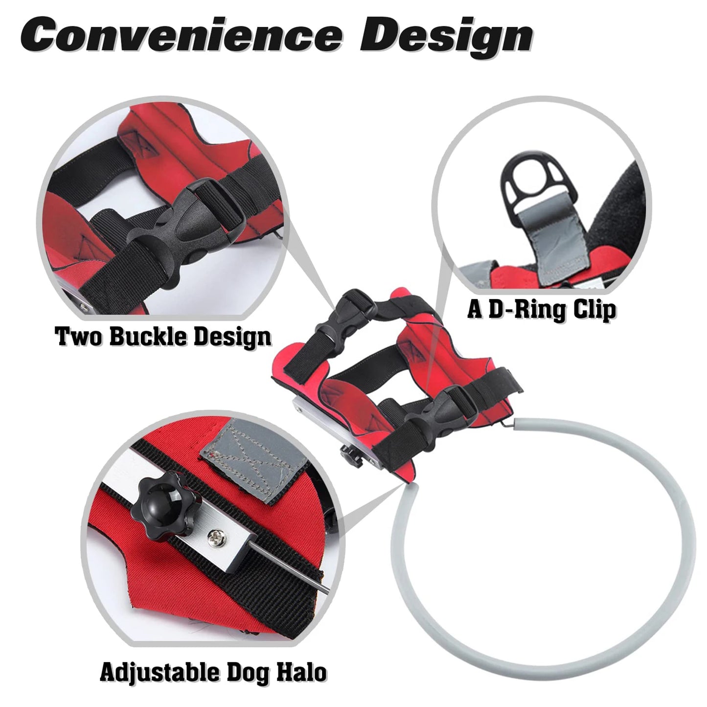 Blind Dog Halo Harness Anti Collision Halo Ring For Visually Impaired Pets