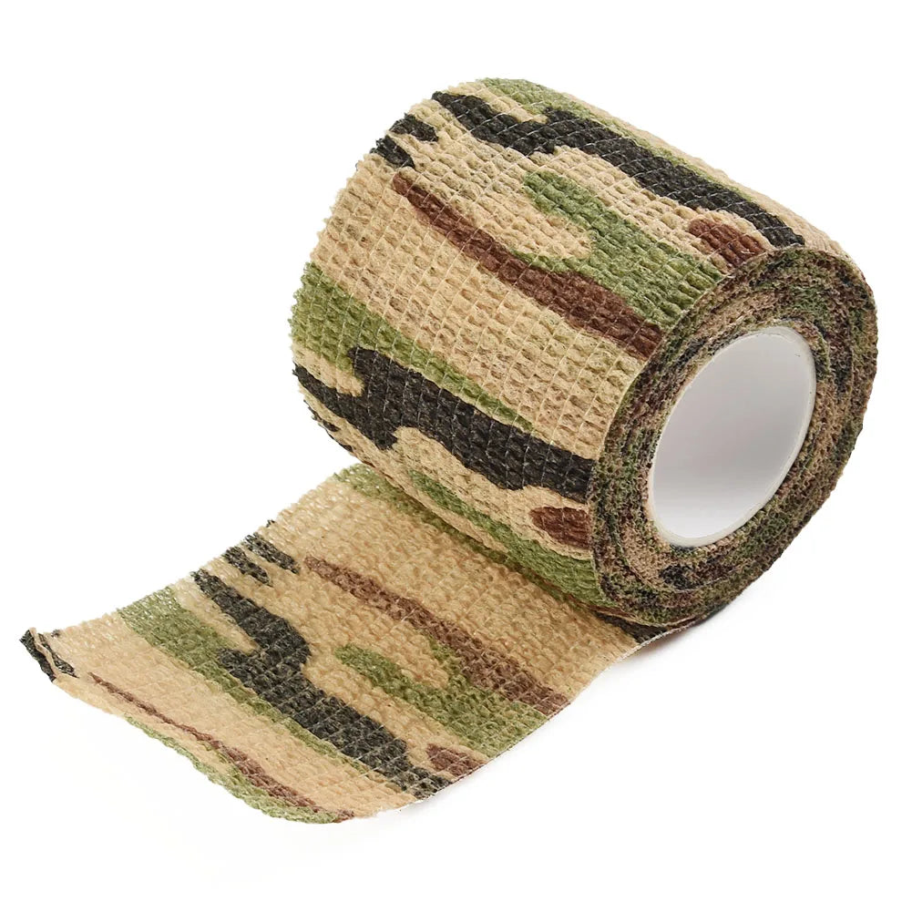 1pc Camouflage Invisible Tape Camo Form Reusable Self Cling Camo Hunting Rifle  Fabric Tape Wrap Outdoor Camping Accessories