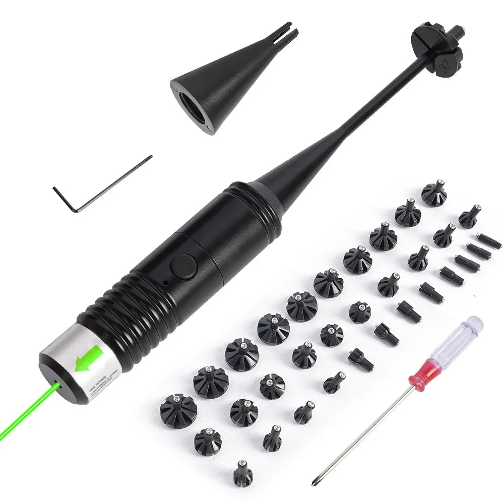 Tactical Laser Collimator Sight Kit for Rifle & Pistol Parallel Calibration Hunting Point Sight Suitable for Full Caliber