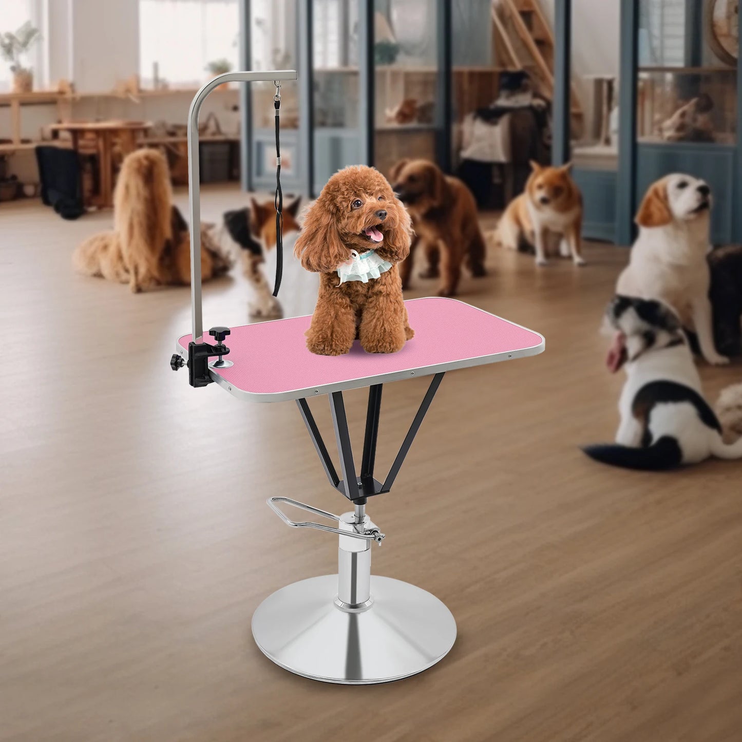 NONECN Pet Grooming Table Hydraulically Lifting 360 Degree Swivel