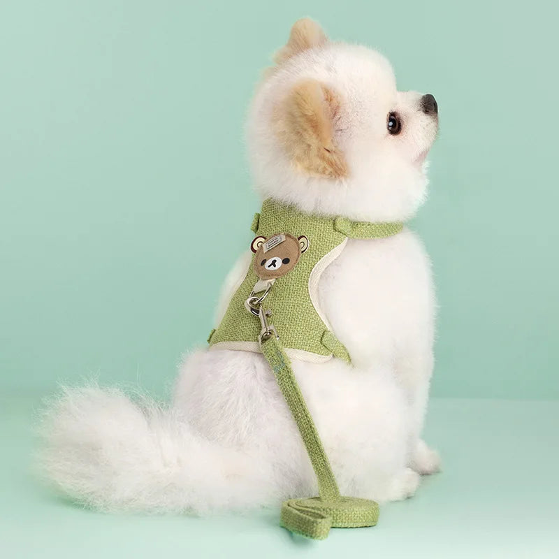 Pet Dog Harness And Leash Set Adjustable Puppy Kitten