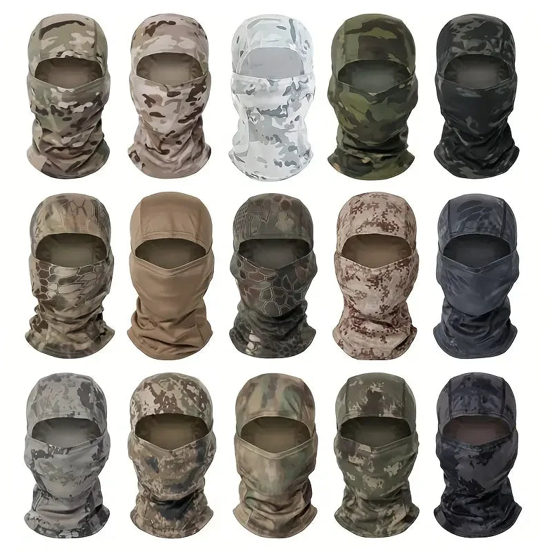 1pc Camouflage Balaclava Hat Cycling Full Face Mask Outdoor Sports Hunting Hiking Ski Mask motorcycle Helmet Inner Cap