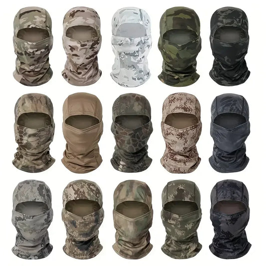 1pc Camouflage Balaclava Hat Cycling Full Face Mask Outdoor Sports Hunting Hiking Ski Mask motorcycle Helmet Inner Cap