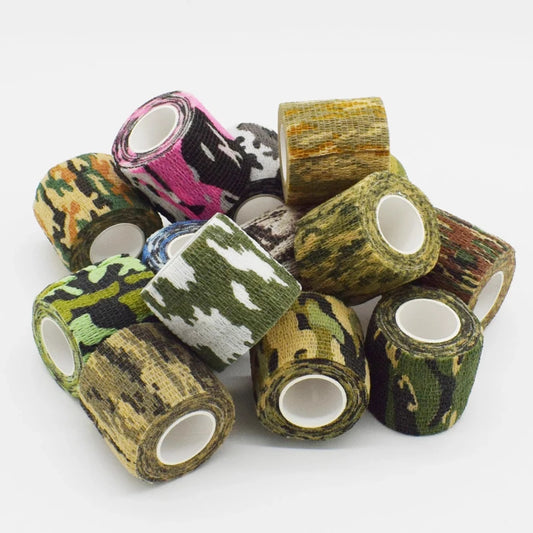 4.5M Hunt Disguise Elastoplast Camouflage Elastic Wrap Tape Self Adhesive Sports Protector Ankle Knee Finger Arm Bandage