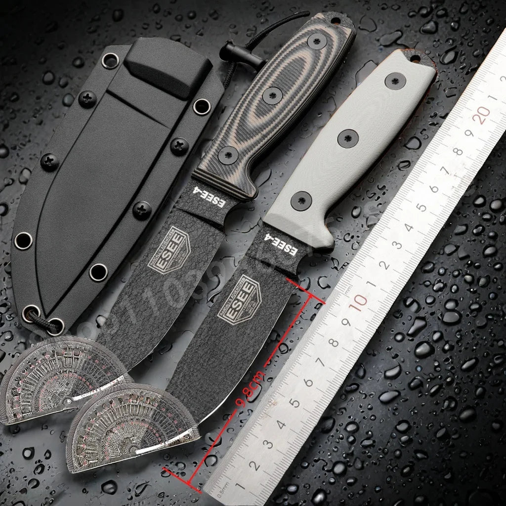 DIY Supplies ES-4 D2 Fixed Blade Knife With G10 Handle