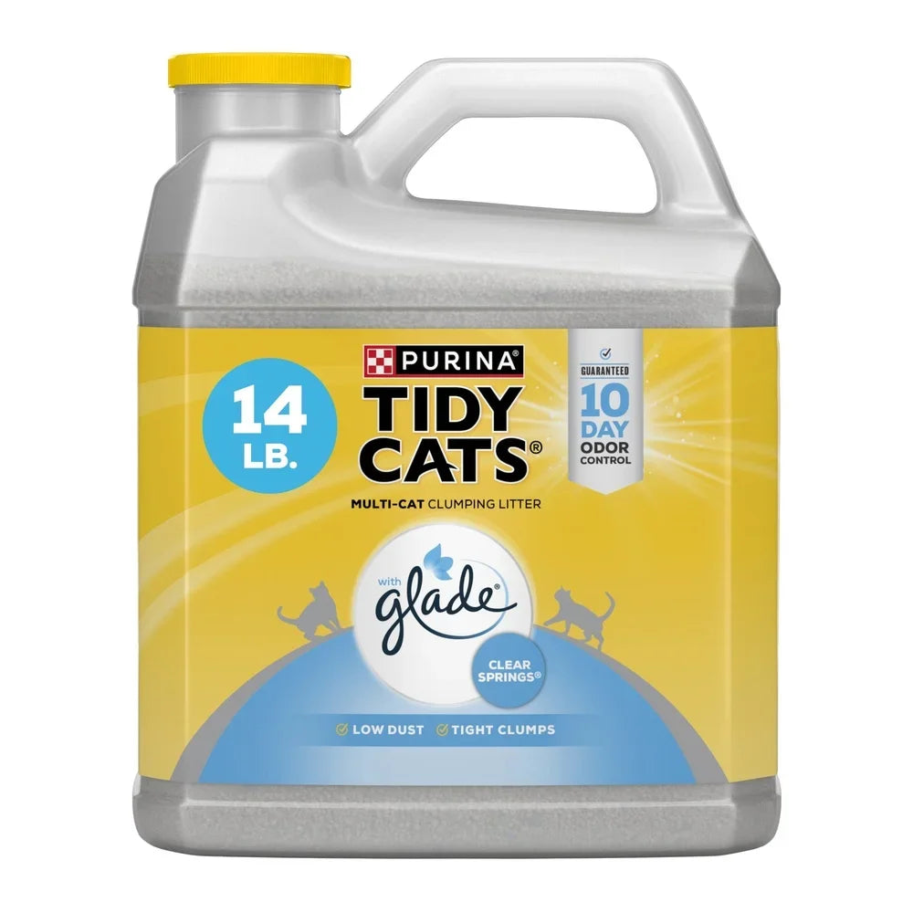 Clumping Cat Litter Low Dust Odor Neutralizing Glade Clear Springs Deodorizer Multi Cat Homes 14 lb Jug