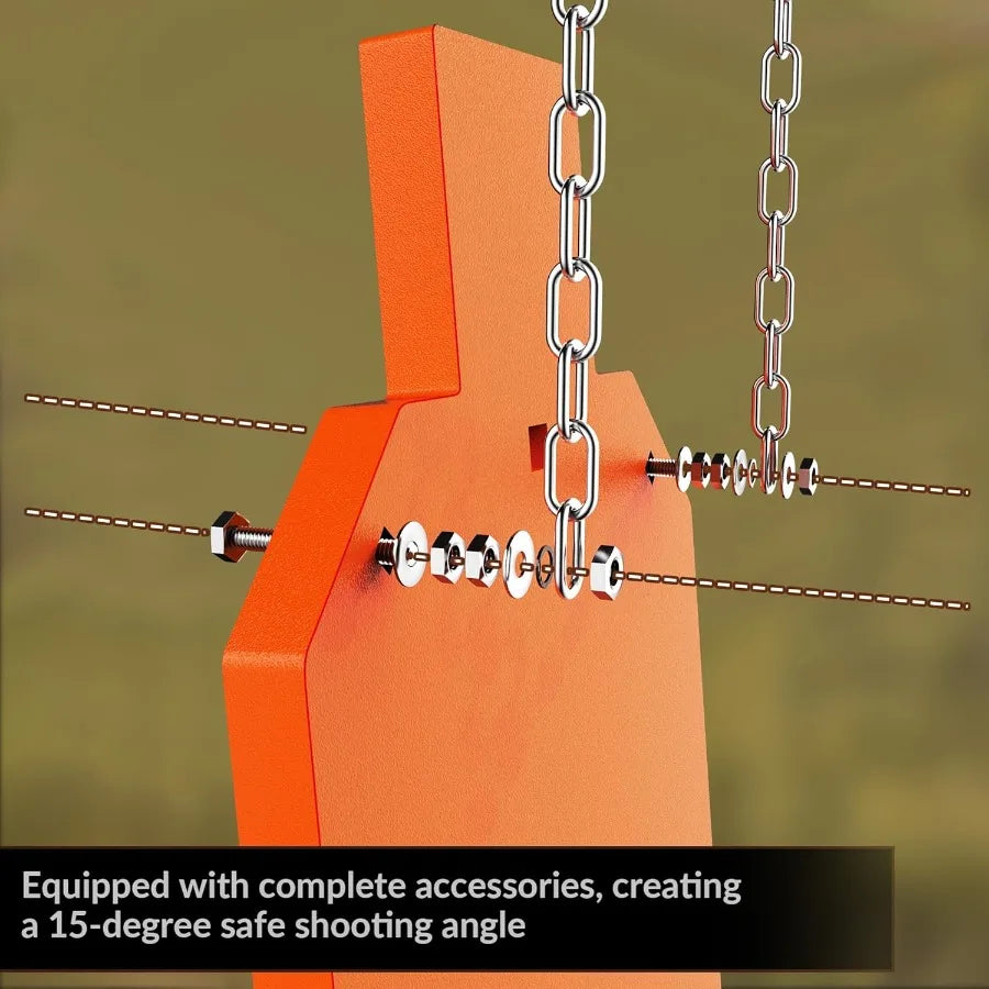 AR 500 Steel Target 1 2 Inch Thick Heavy Duty Steel Silhouette Target LaserCut Steel Plate Targets for Shooting Range Durable M