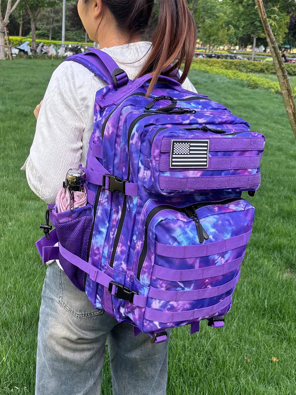 Tactical Assault Backpack For Outdoor Travel And Hunting Rucksack Nylon Construction Water Resistant