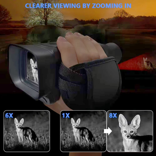 6X Optical Magnification Night Vision Goggles-2.5K Night Vision Monocular with 850nm IR LED for Camping & Security, Gift for Men