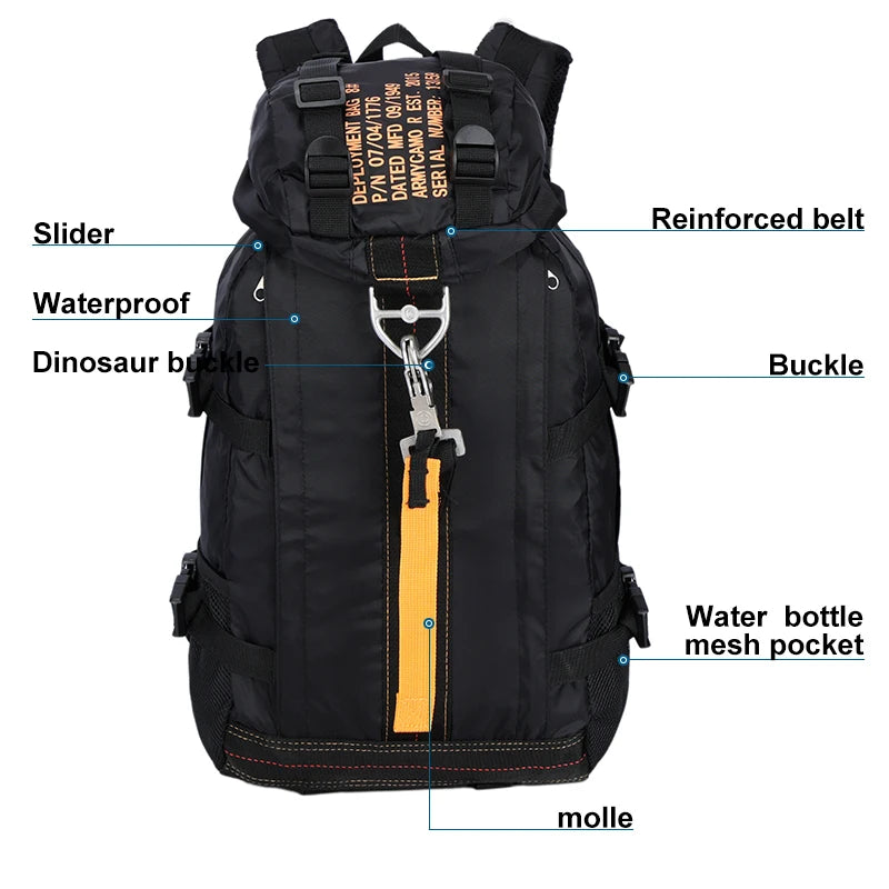 LQARMY Military Tactical Backpack Rucksack for Camping Hiking Bushcraft Travel Gear