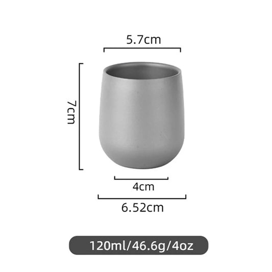 Titanium Cup Insulated Double Wall Drink Cup Outdoor Cooking Camping Titanium Water Cup For Camping Hiking Cool Camping Gear