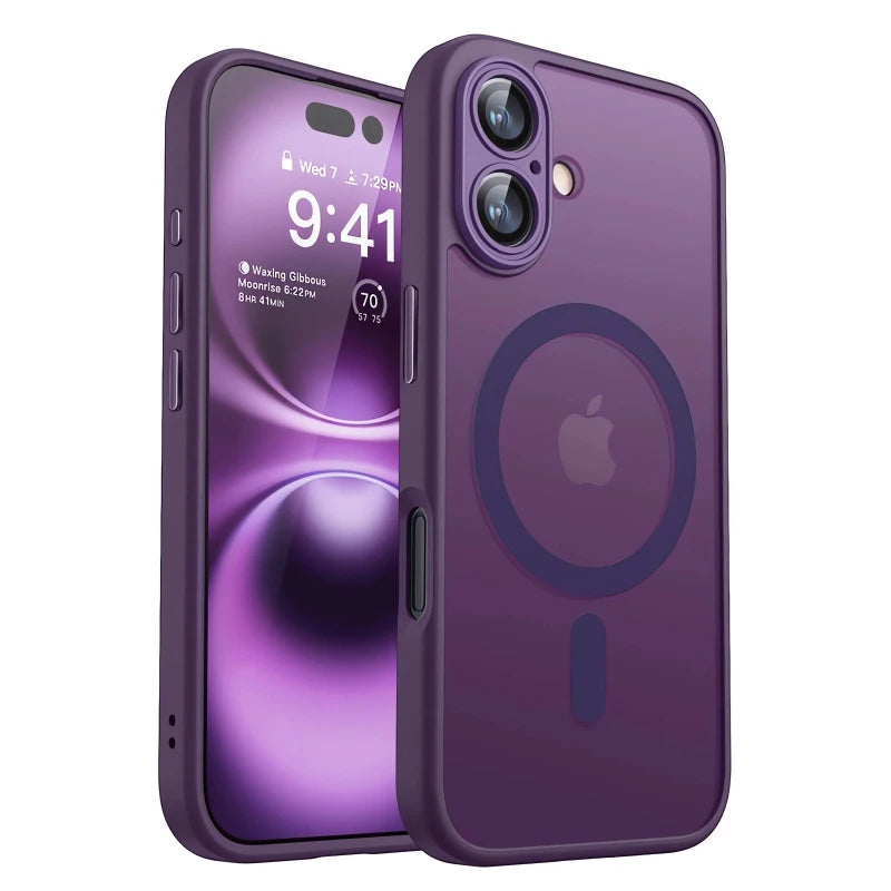 MagneticLuxuryArmorCase For IPhone 17ProMax MagSafe Compatibility UltraDurable Shockproof Defense Cover