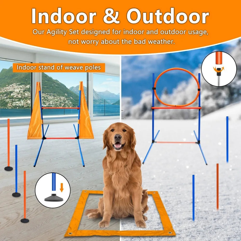 Dog Agility Training Set For Indoor Outdoor Practice