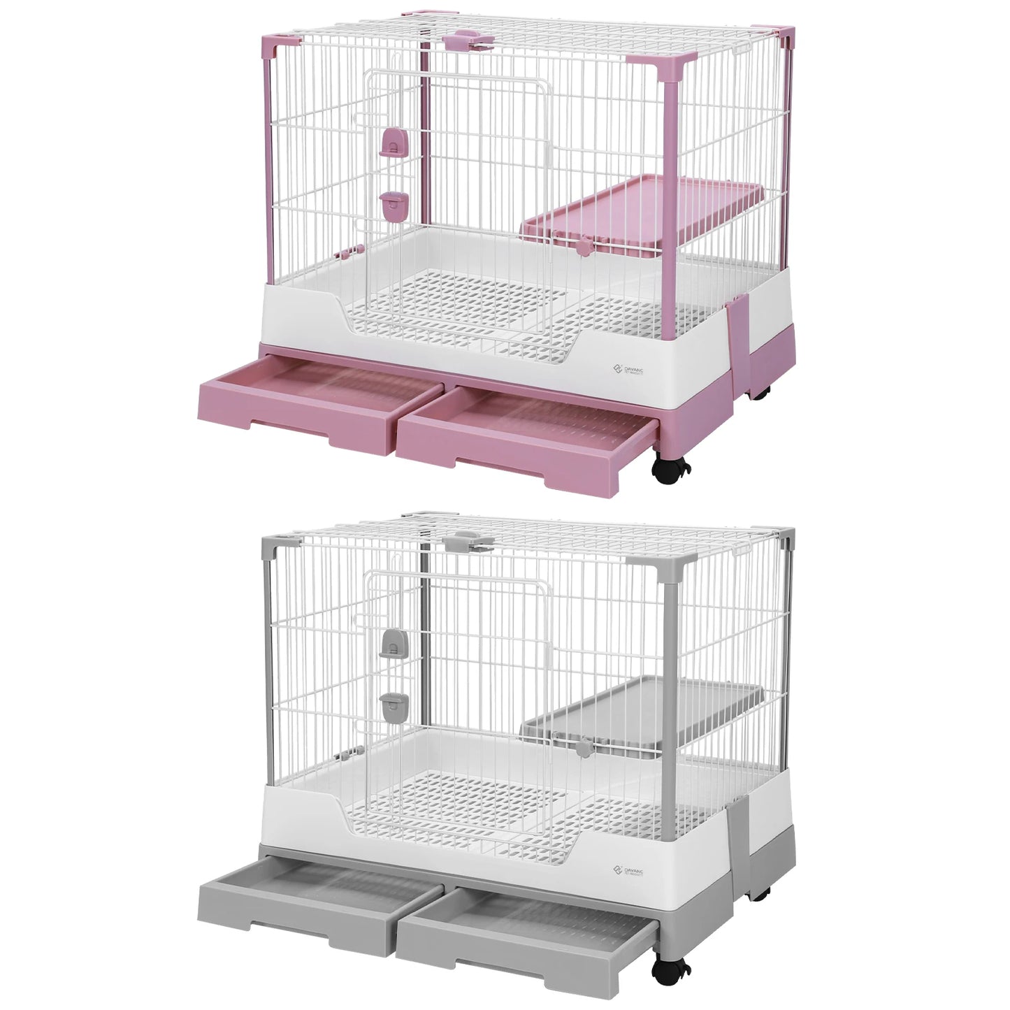 High Concerned Chemical Gravity Lock Rabbit Cage With Pullout Tray