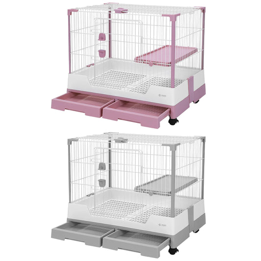 High Concerned Chemical Gravity Lock Rabbit Cage With Pullout Tray