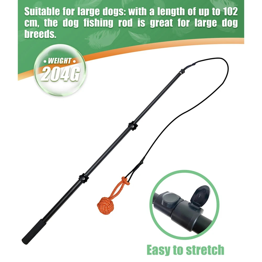 Extendable Flirt Pole Interactive Dog Toy For Outdoor Training