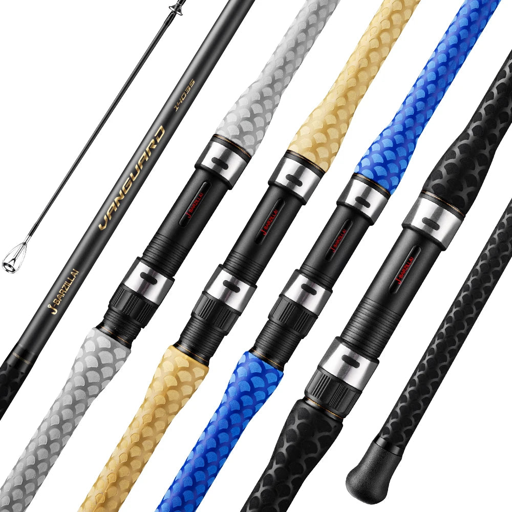 J-BARZILLAI Vanguard Carbon Surf Spinning Rod Ultra Light Graphite Pole Saltwater Surf Fishing