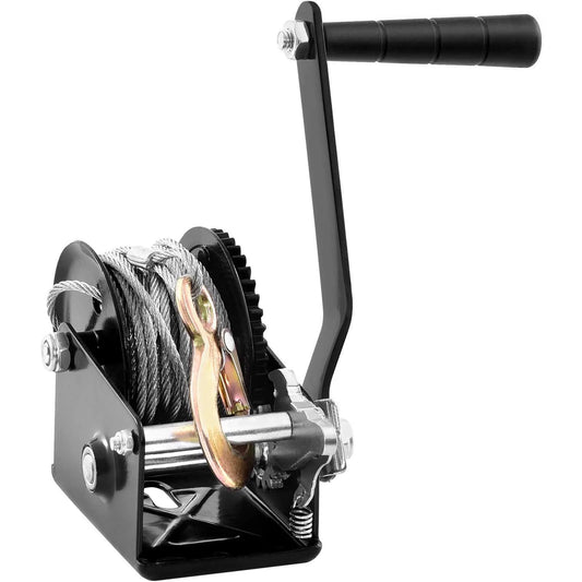 SucceBuy IndustrialGrade HeavyDuty ManualHandWinch With RopeCrank TwoWayRatchetSystem