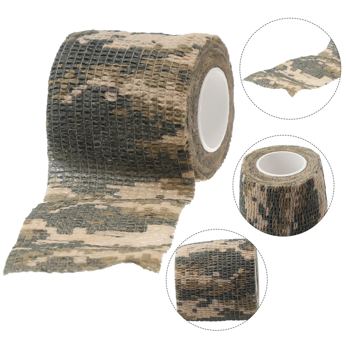 1pc Camouflage Invisible Tape Camo Form Reusable Self Cling Camo Hunting Rifle  Fabric Tape Wrap Outdoor Camping Accessories