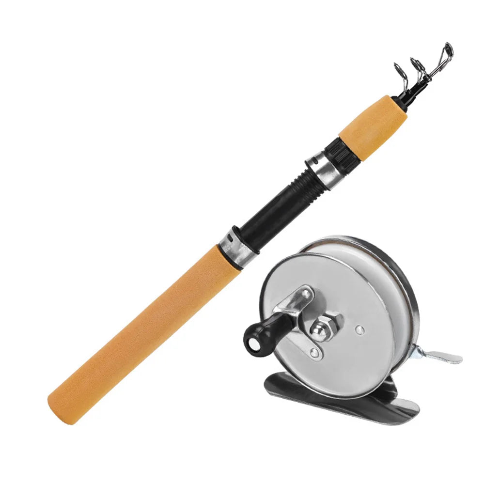 Ice Fishing Rod And Reel Set Carbon Fiber Mini Pole