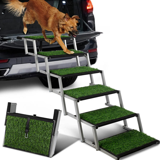NONE Extra Wide Dog Stairs Foldable Ramp For Large Dogs