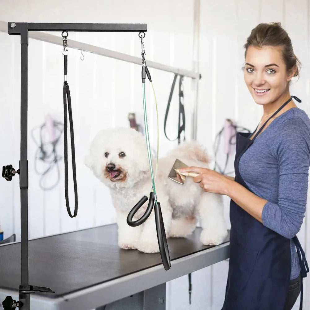 ALIILEEDesk Pet Foldable Grooming Bracket With Restraint Rope