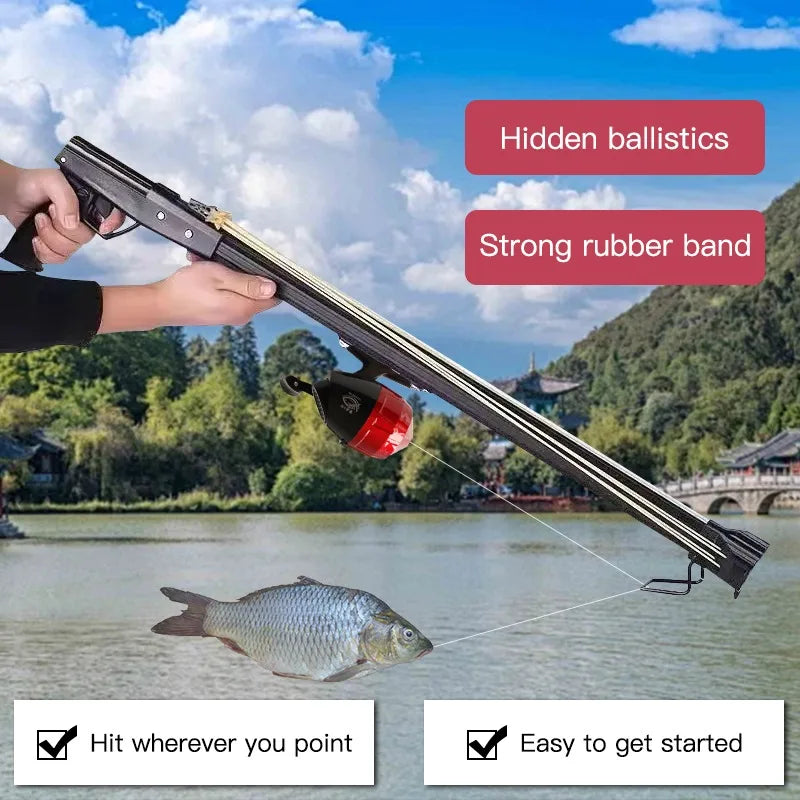 Automatic Fishing Slingshot Aluminum Alloy High Precision Long Range