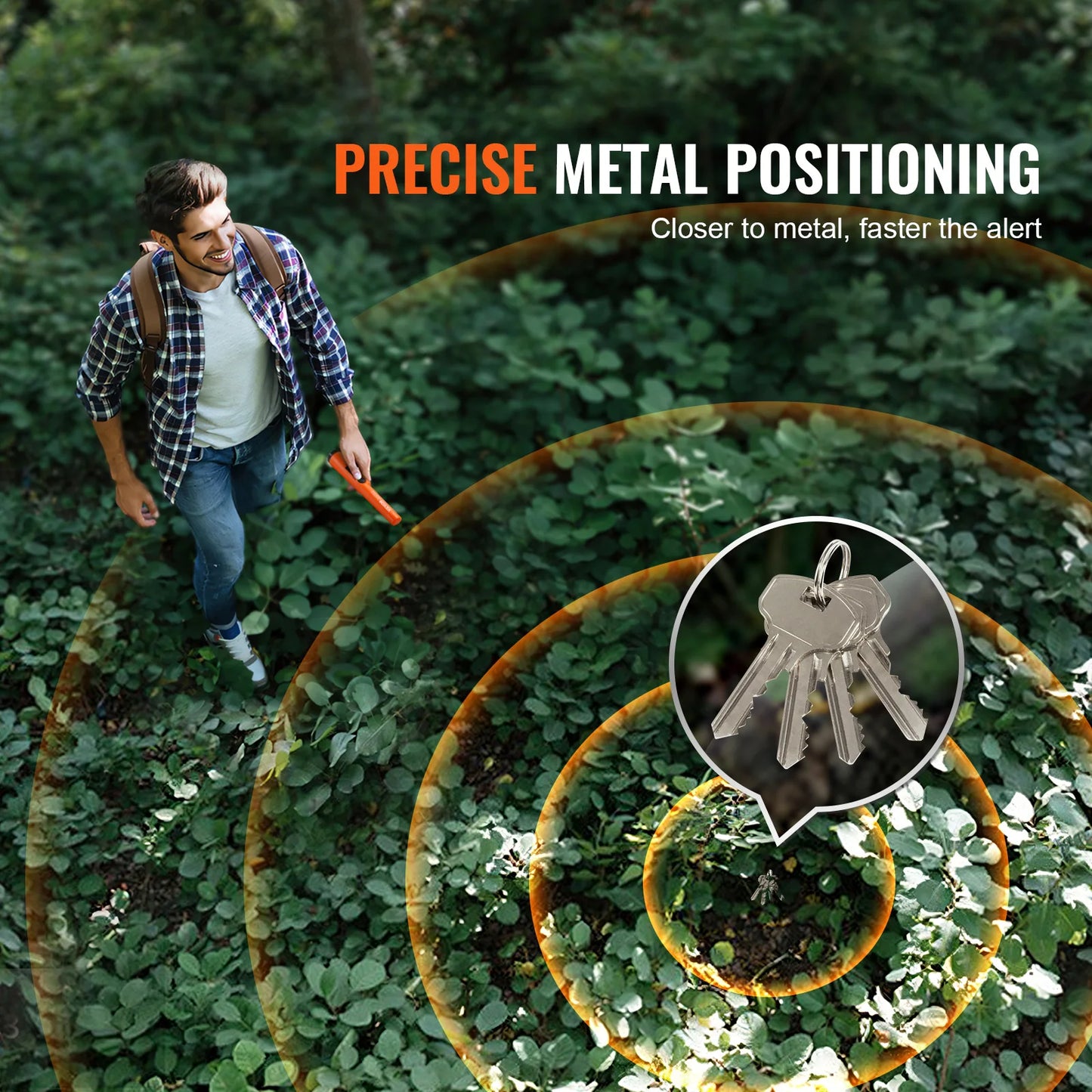 VEVOR Metal Detector Pinpointer IP66 IP68 Waterproof Handheld Wand