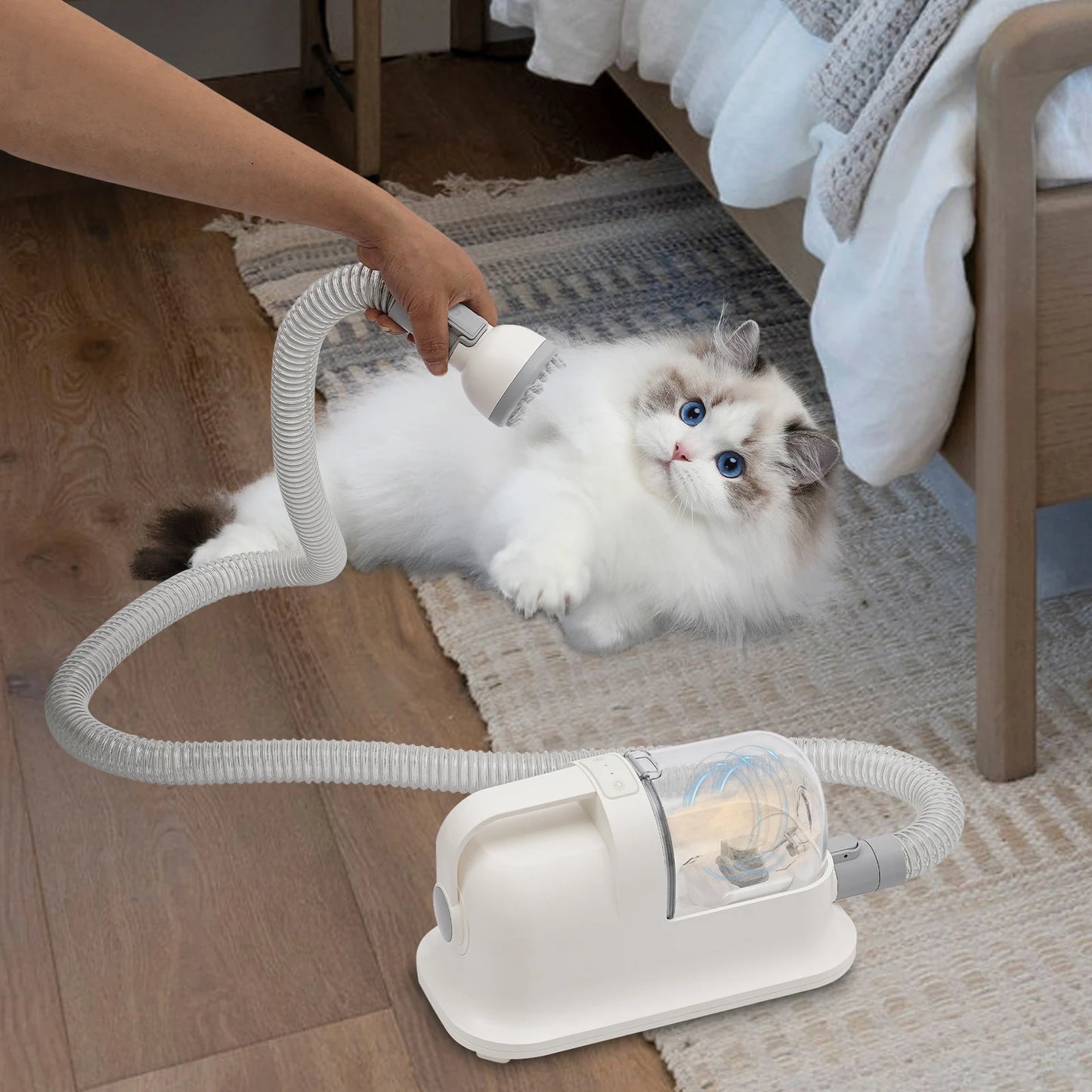 Pet Hair Grooming Tool Set Shaving Combing And 11800pa Suction Low Noise Hair Trimmer Three-in-One Pet Hair Grooming Tool