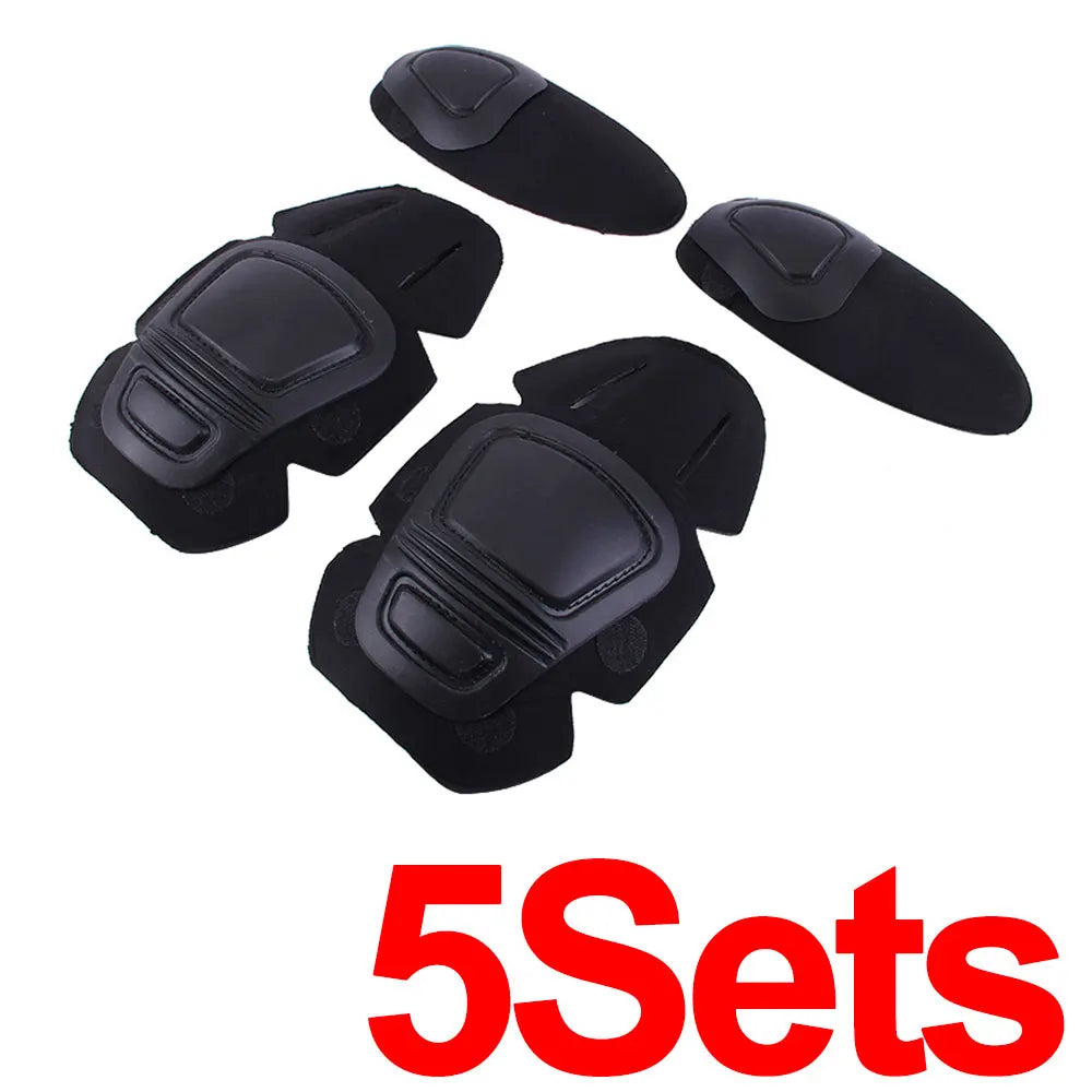 1Pair Tactical Protective Knee Elbow Pads Outdoor Camouflage Suit Gear Hunting Insert Type Soft Pad for Military Combat Use