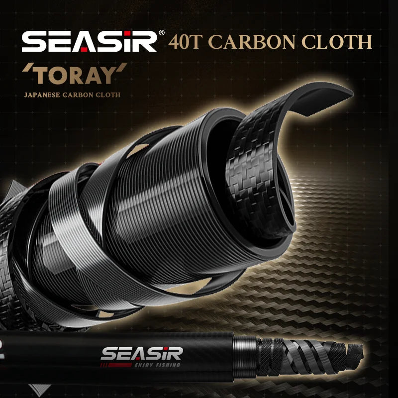 SeaSir Stream Spinning Baitcasting Fishing Rod Ultralight AdvancedCarbon Fiber Composite