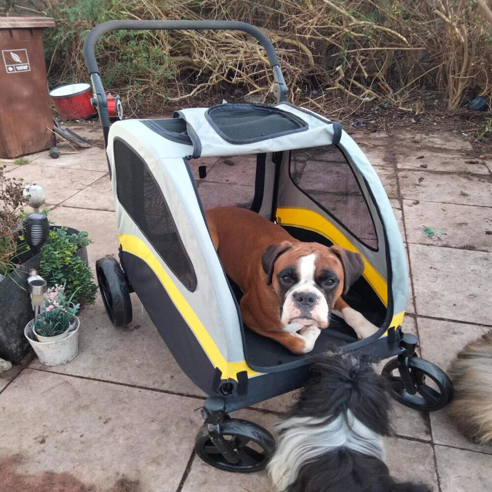 Universal Dog Stroller Pram 4 Wheel Foldable Travel Jogger