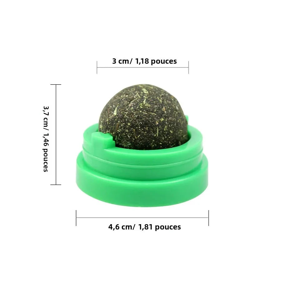 Spinning Catnip Mint Ball For Cats Interactive Dental Chew Toy