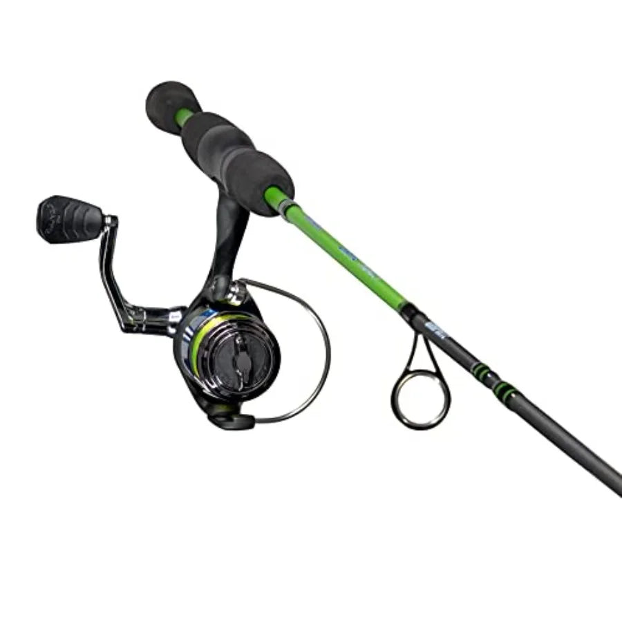 Crappie Thunder Spinning Reel and Fishing Rod Combo 2Piece IM6 Graphite Blank for Precision Crappie Fishing with Adjustab