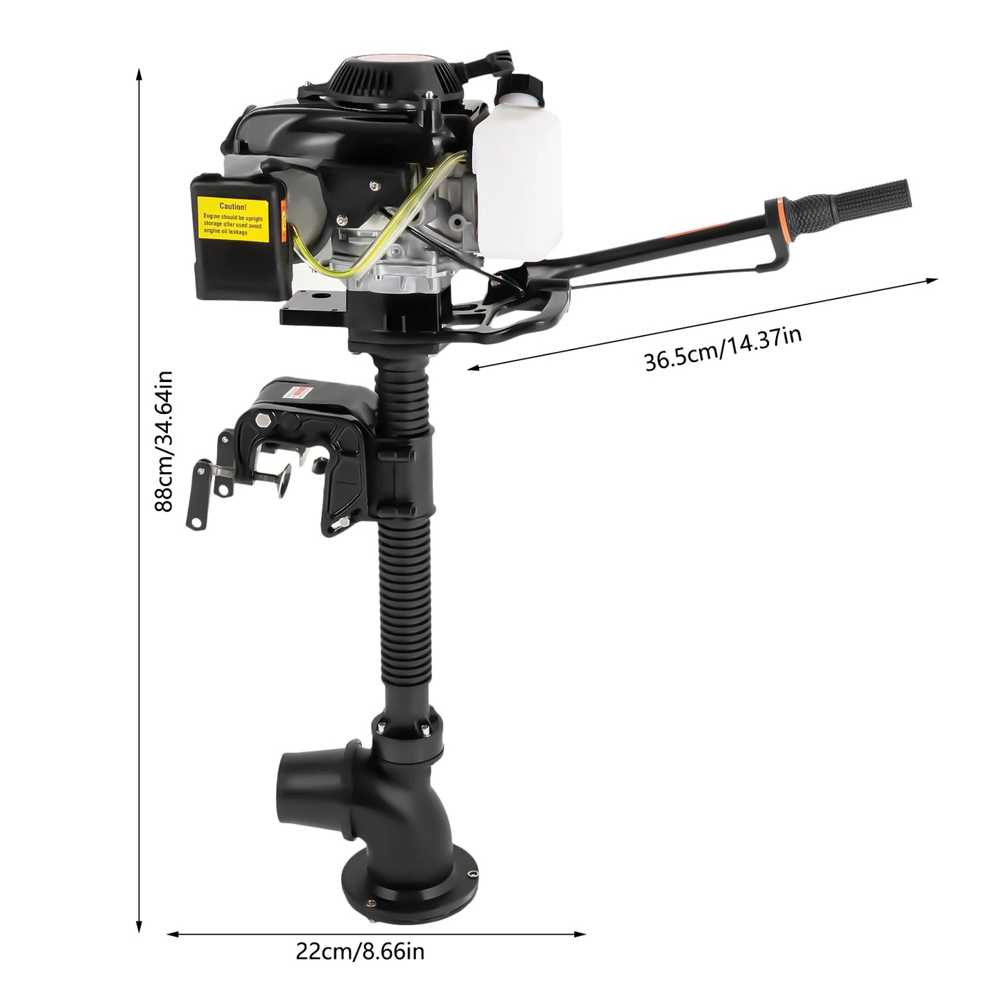 NONE 4HP 55cc Four Stroke Outboard Motor With Air Cooling Jet Pump Engine For Boats
