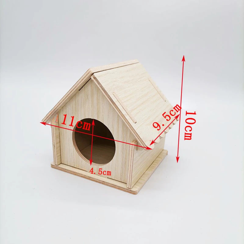Hamster Squirrel Solid Wood Avoidance House Hedgehog Wooden House Golden Bear Nest Dutch Pig Dormitory Rutin Chicken Large House